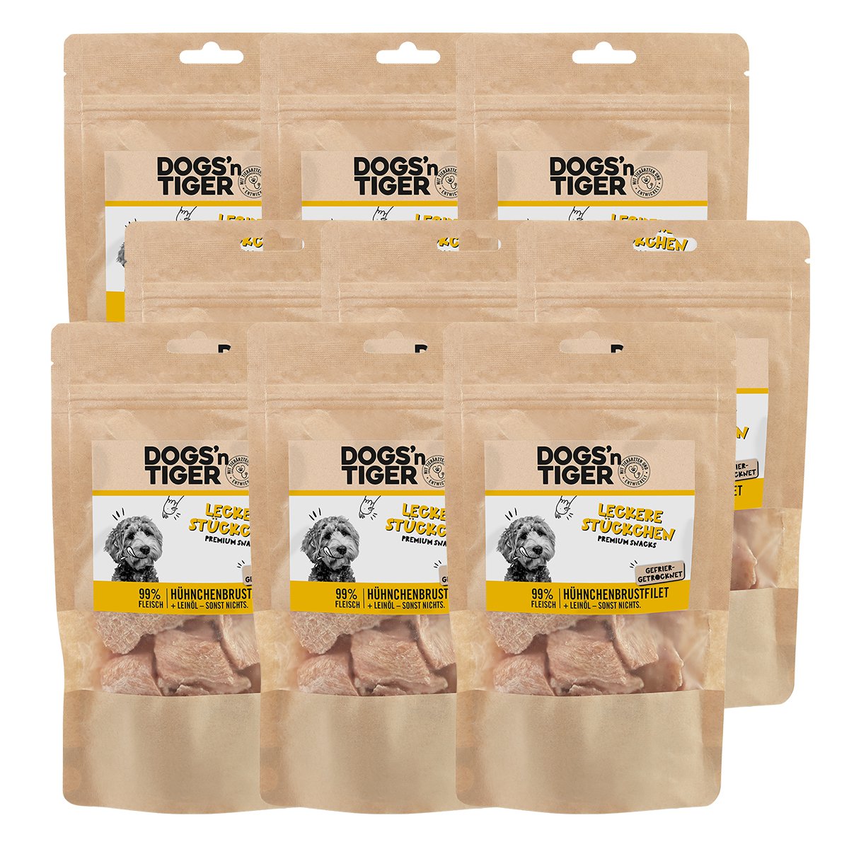 Leckere Stückchen – Gefriergetrocknete Snacks mit Huhn