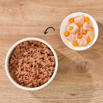 Mahlzeit! – Nassfutter mit Huhn & Karotte