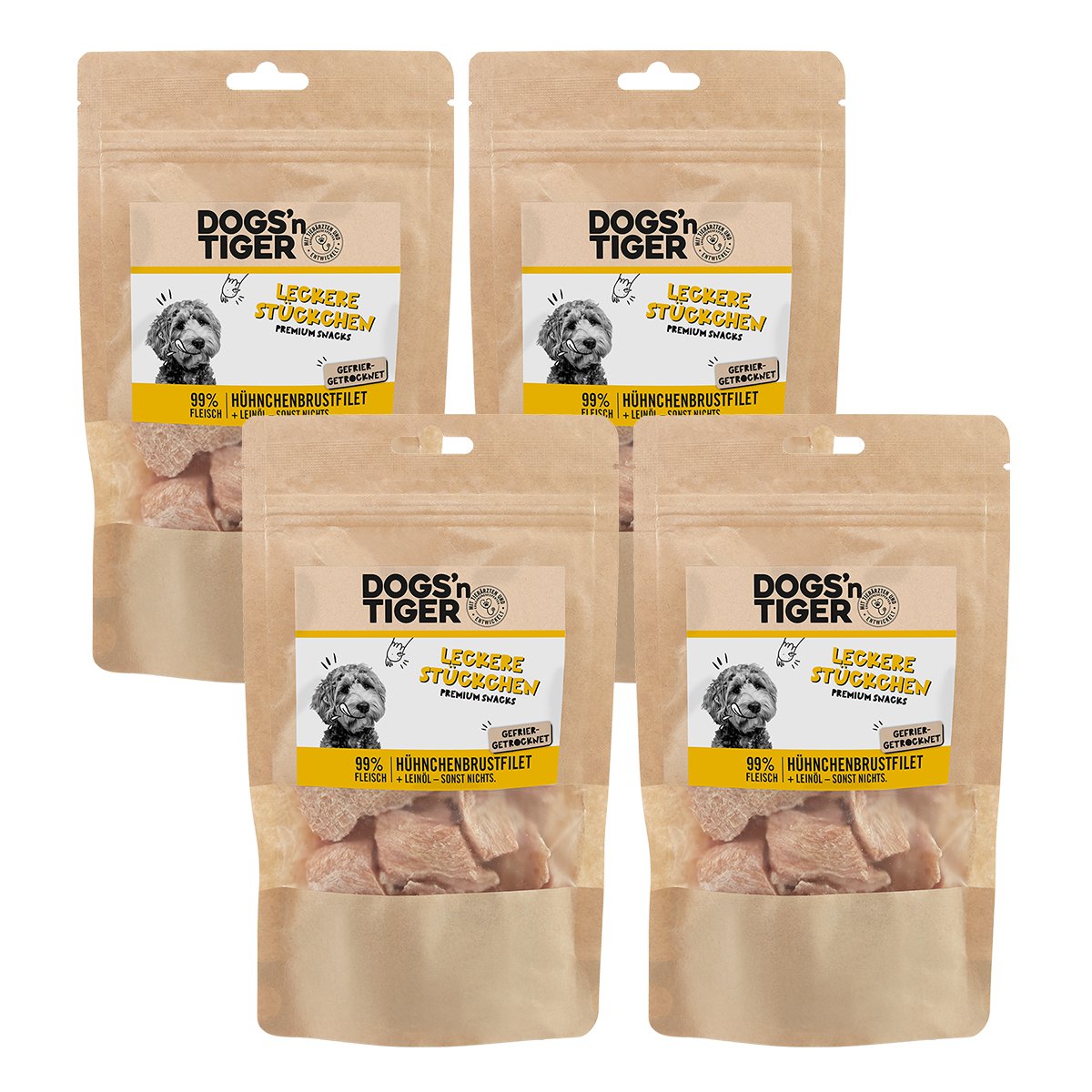 Leckere Stückchen – Gefriergetrocknete Snacks mit Huhn