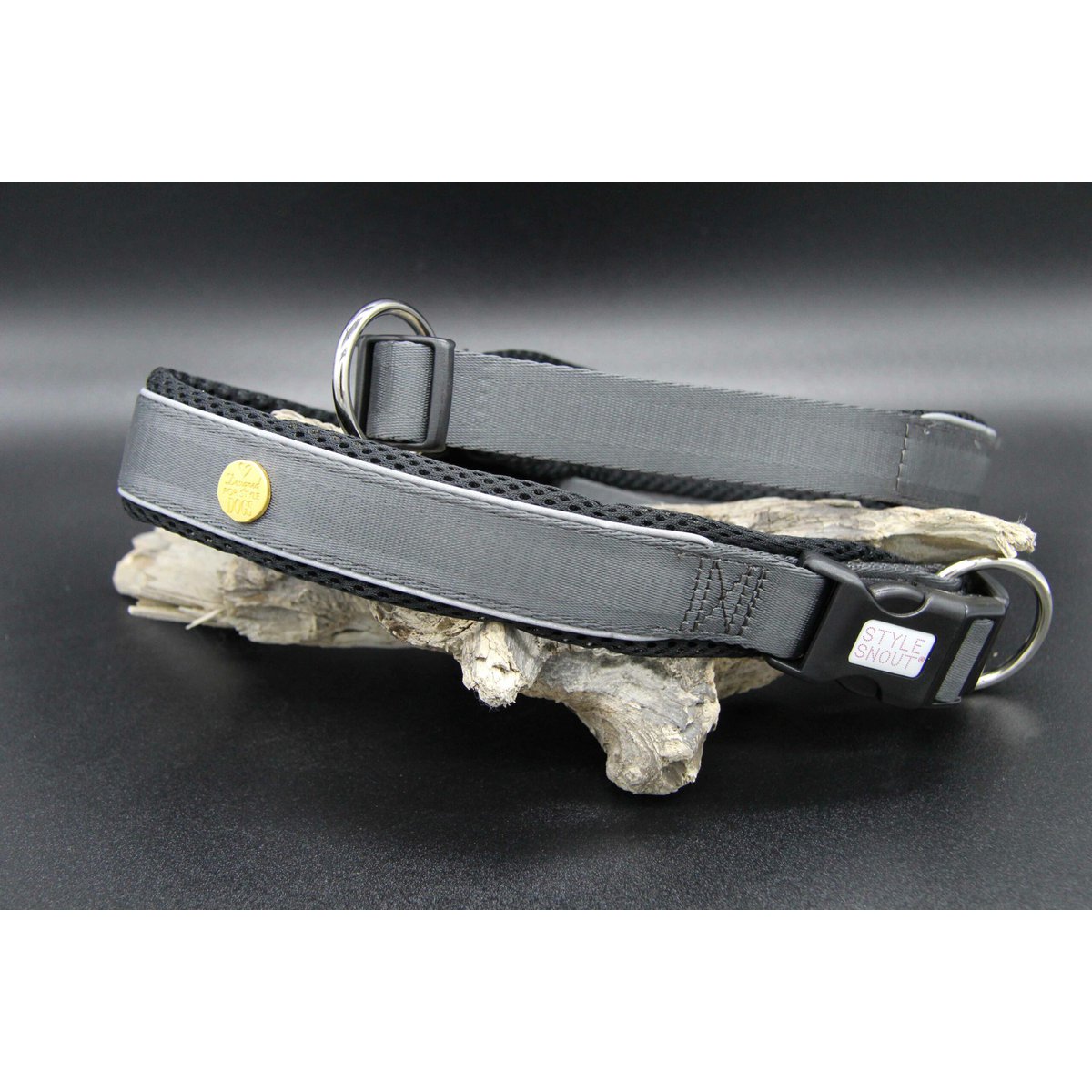 Halsband Silber Grau
