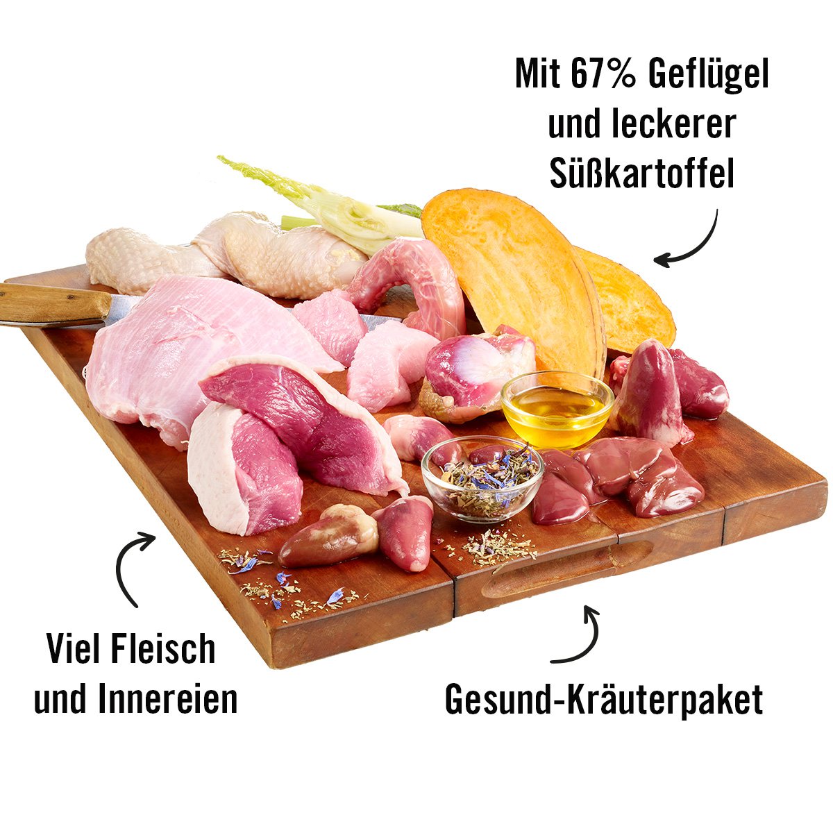 Gaumenfreude – Nassfutter mit Geflügel & Süßkartoffel