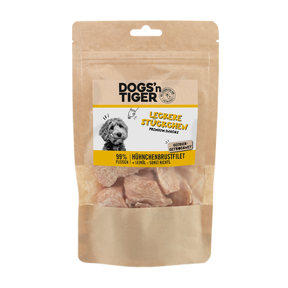 Leckere Stückchen – Gefriergetrocknete Snacks mit Huhn